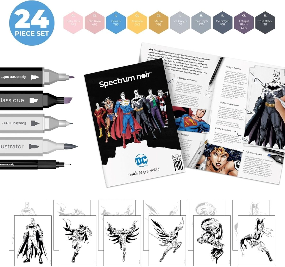 Batman- Spectrum Noir Pro Fan Art Kit 24pc