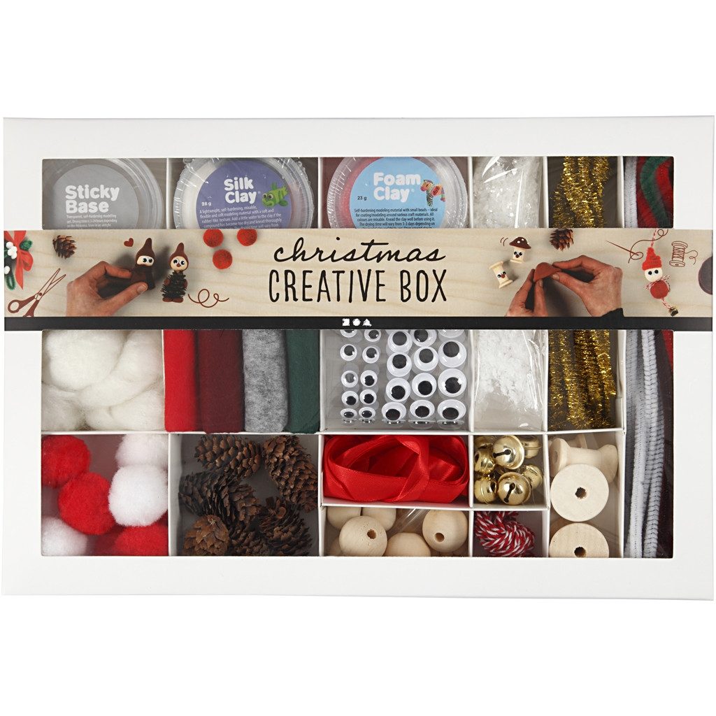 Traditional Christmas Creative Box Set Foam & Silk Clay box