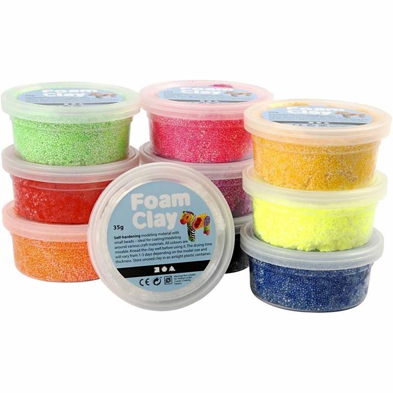 ch78930 Foam Clay 10 x 35g (Assorted Colours)