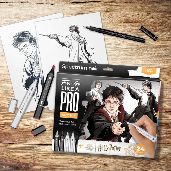 HP1-HARR Harry Potter - Harry Potter Fan Art Like a Pro Kit Colouring Desk