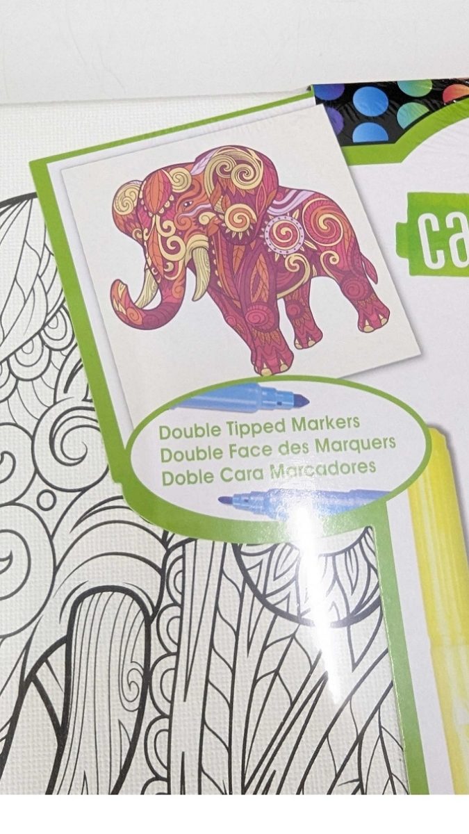 Elephant - Canvas Art with Marker Pens
