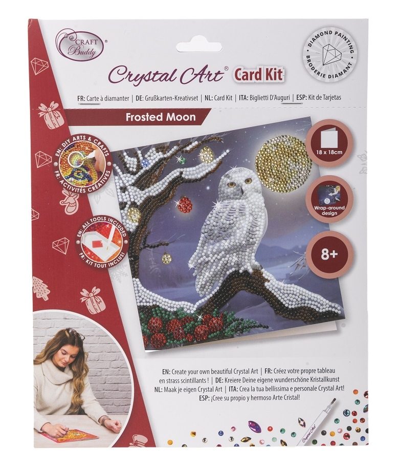 Frosted Moon- Crystal Art Card Kit 18cm