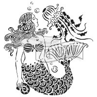 TCW783 Mermaid Dreams Acrylic Craft Stencil