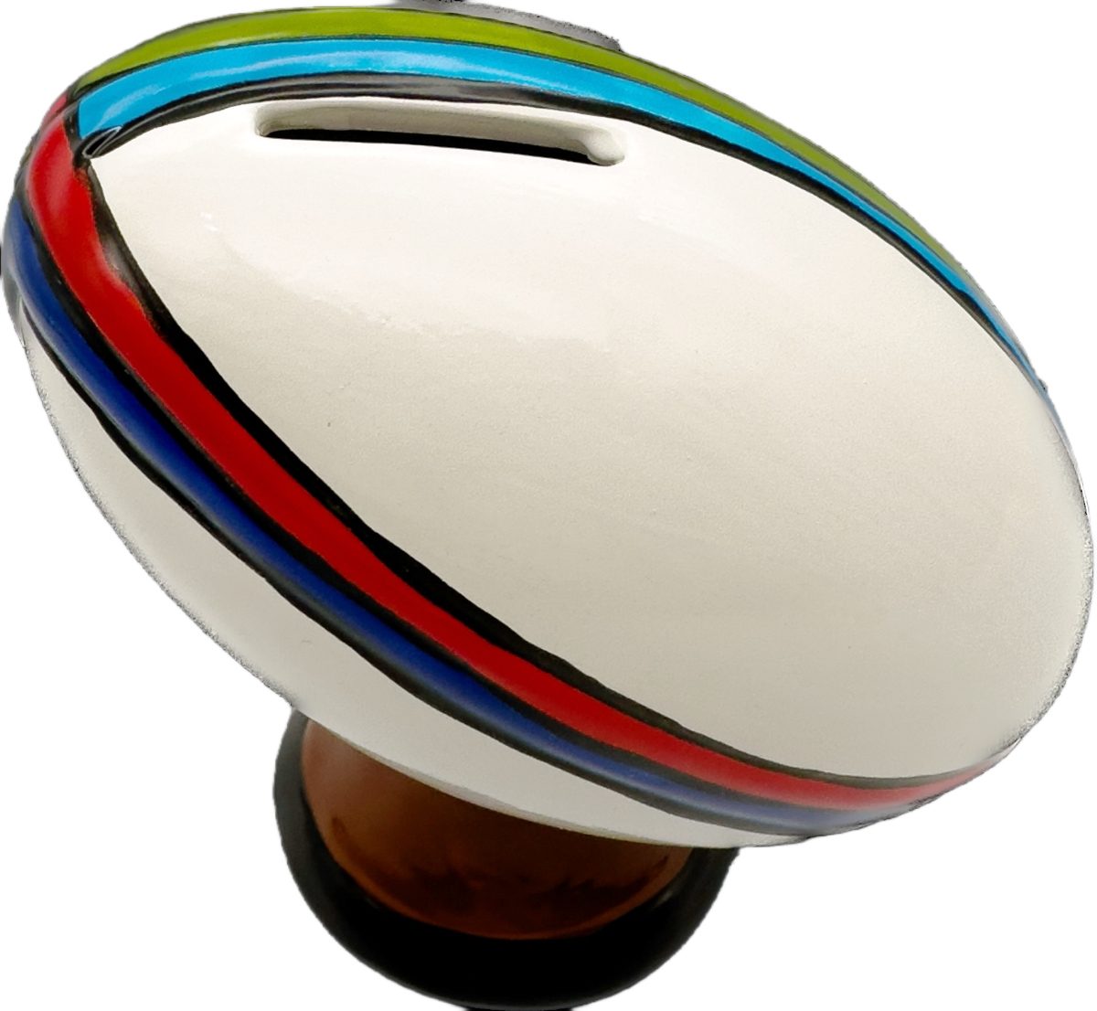 Rugby Ball Bank - 13cm h x 17cm w