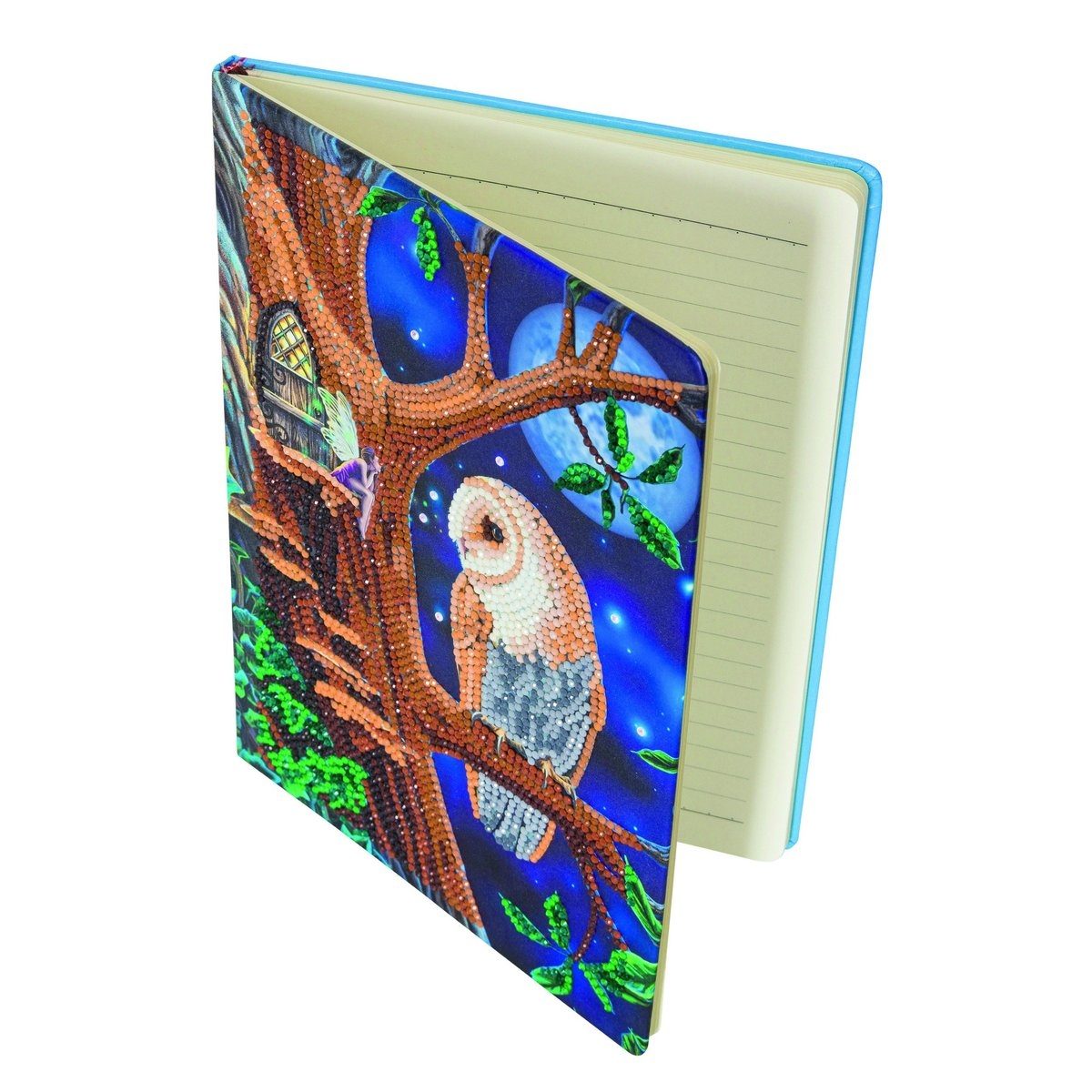CANJ-1 Owl & Fairy Tree Crystal Art Notebook