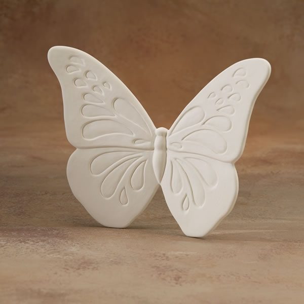 5113 Butterfly Plaque plain bisque