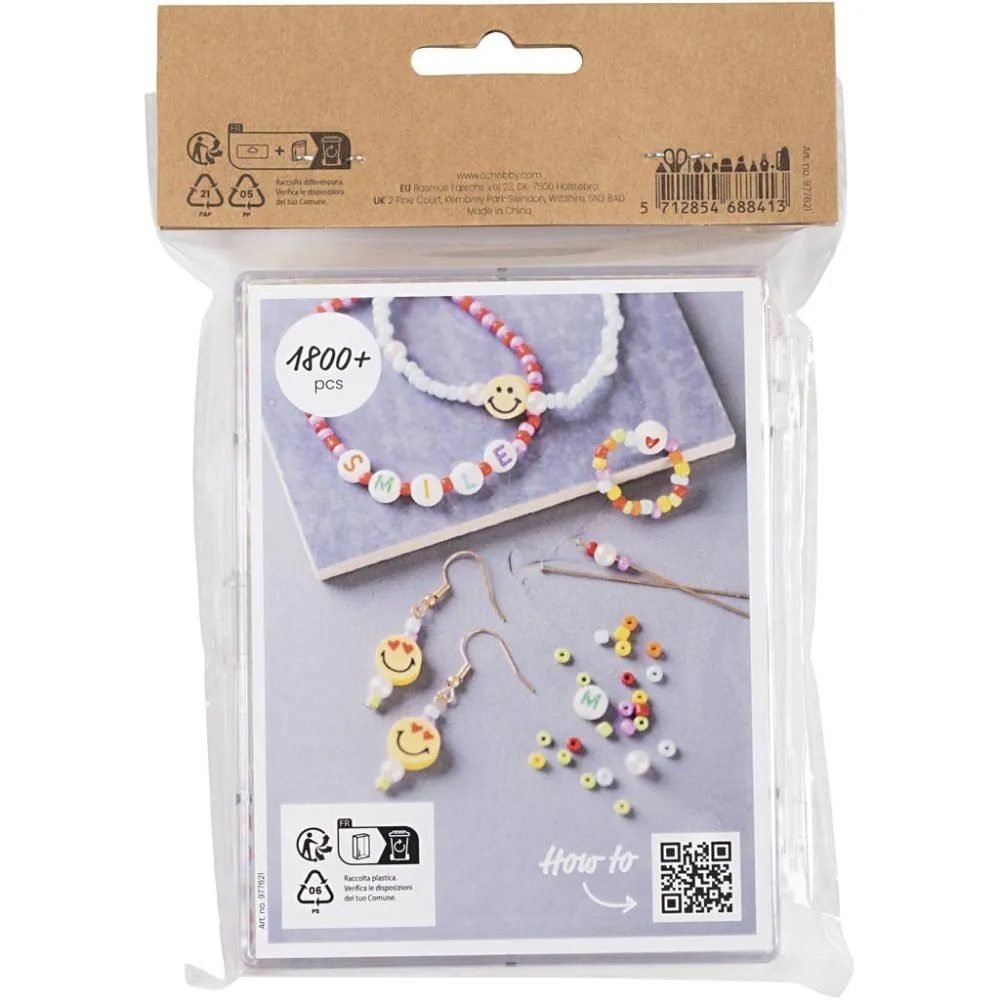 CH977619 Mini Craft Mix Jewellery, Fruit Bold Colours Packaging Reverse