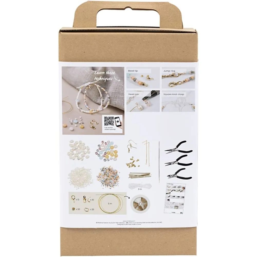CH970856 Jewellery Starter Craft Kit, Classic Beads, Make Your Own Jewellery Reverse