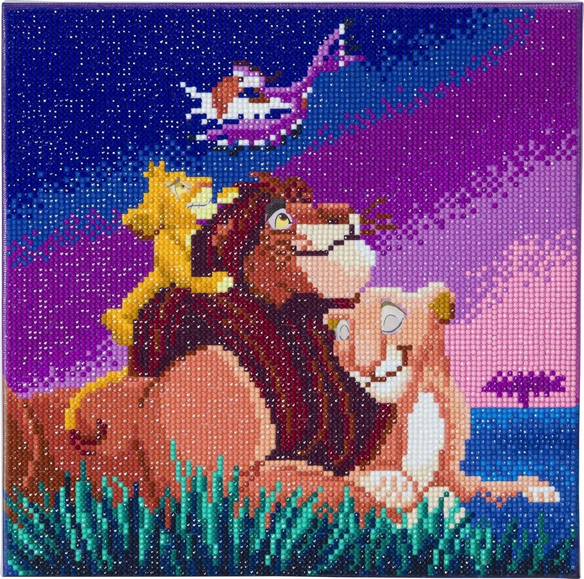 Lion King Family - Crystal Art Kit 30 x 30cm