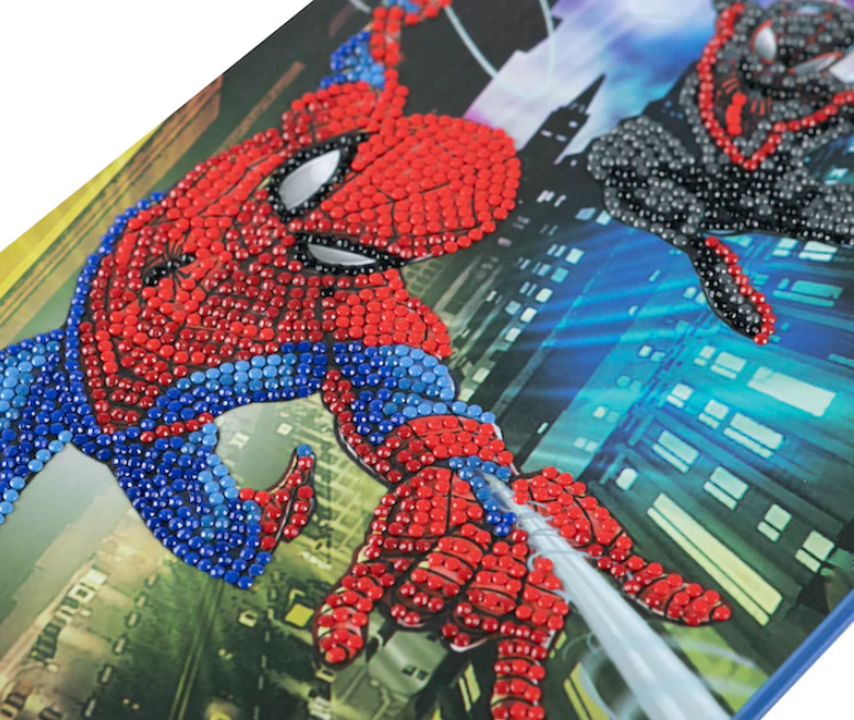 Spiderman 18 x 26cm Crystal Art Notebook Kit