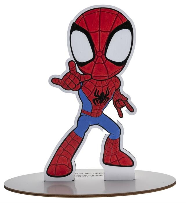 PBNBUD-MCU002 Spiderman Paint by Numbers Buddy Kit Finished