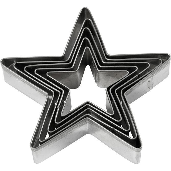CH782881 Star Clay Cookie Cutters 8cm Modelling Clay Tools