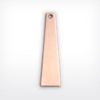 H743 Copper Blank for Enamelling and Crafts- Slim Trapezoid Drop
