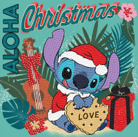 Christmas Aloha - Disney Crystal Art Card Kit 18 x 18cm
