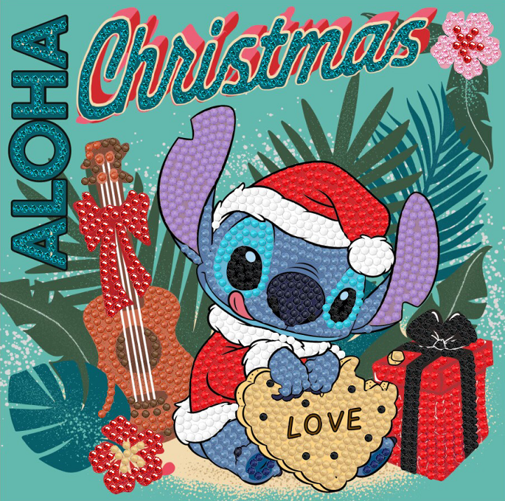 Christmas Aloha - Disney Crystal Art Card Kit 18 x 18cm
