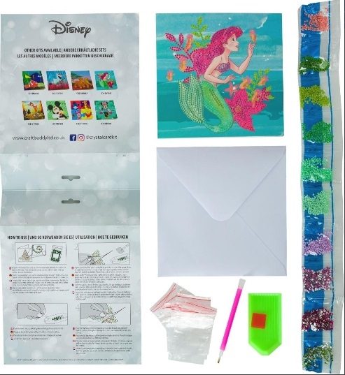 Ariel the Little Mermaid - Disney Crystal Art Card Kit 18cm