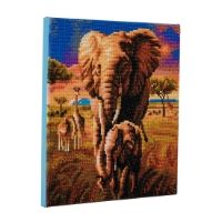 Elephant of Savannah - Crystal Art 30 x 30cm