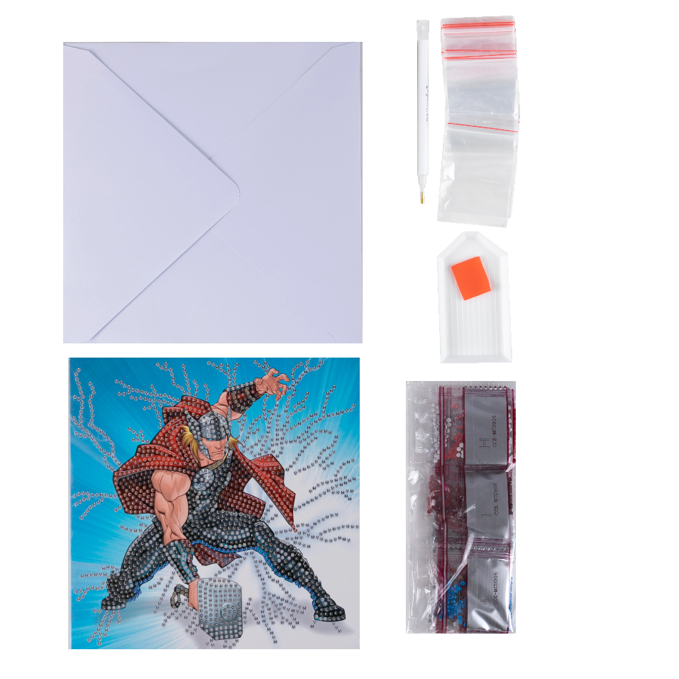 Thor 18 x 18cm Marvel Crystal Art Card Kit