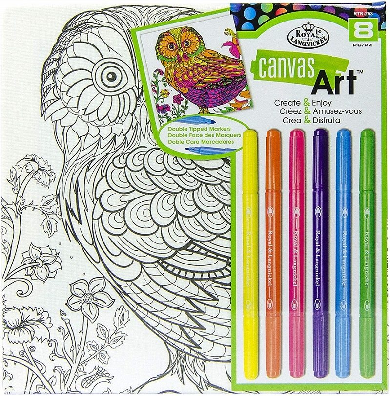 RTN253 Owl Canvas Art Kit