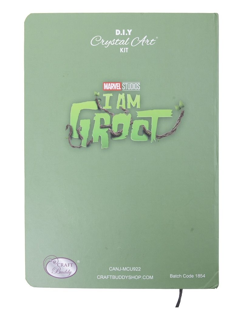 CANJ-MCU922 Groot- Crystal Art Notebook Kit reverse packaging