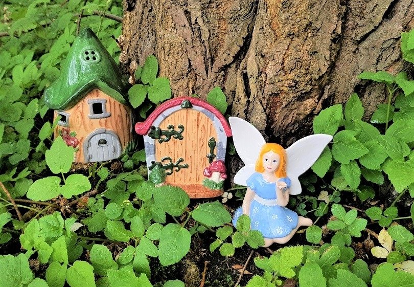 Fairy House Lantern and Fairy Door Plaque
