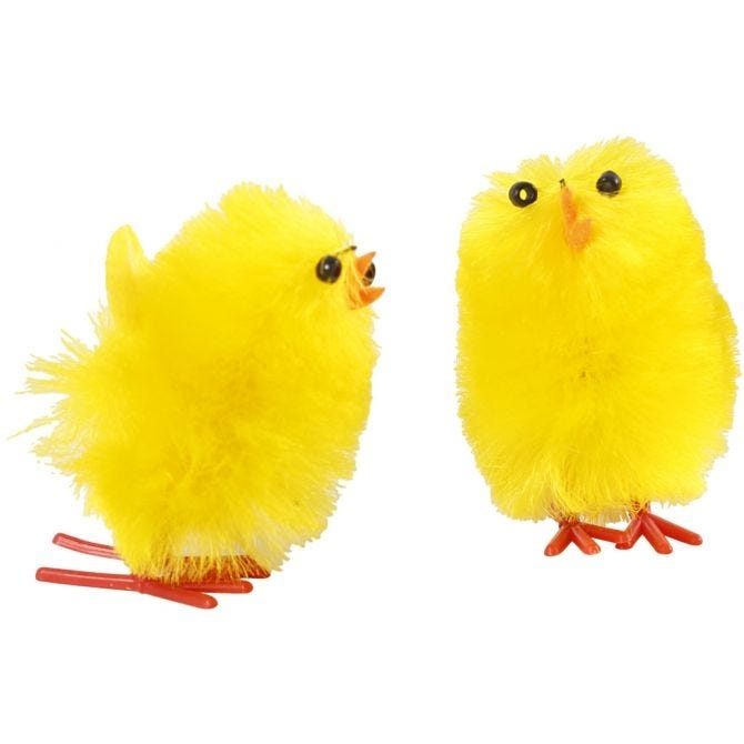 CH51653 Easter Chicks Craft Decoration, yellow