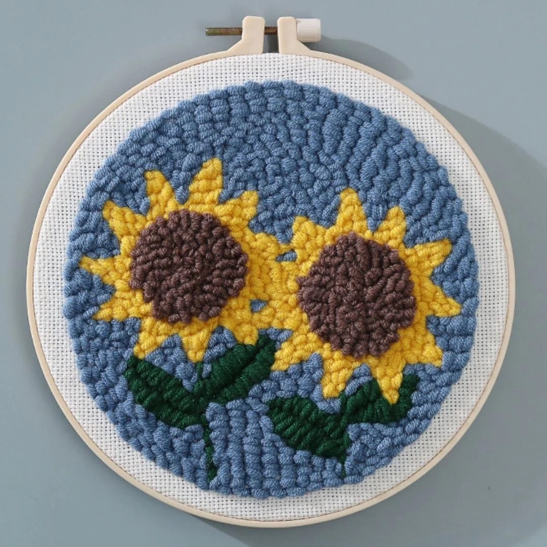 Sunflowers - Punch Needle Kit - 20 x 20cm