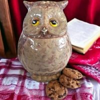 Owl Cookie Jar Unpainted Ceramic Bisqueware