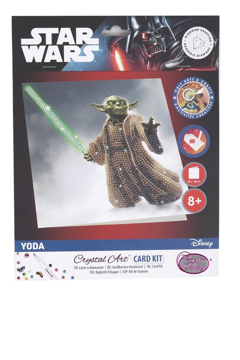 Yoda-  Crystal Art Card Kit 18x18cm