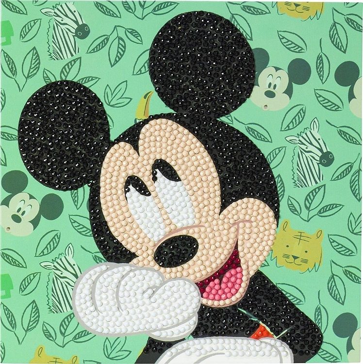Happy Mickey - Crystal Art Card Kit 18cm