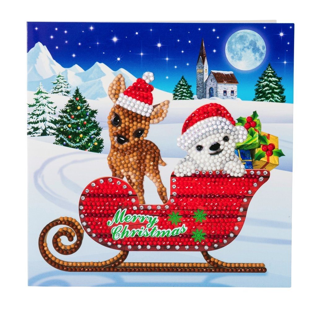 CCK-XM38 Sled Characters - Crystal Art Card 18 x 18cm