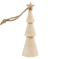 Wooden Hanging Tree Ornament 9cm