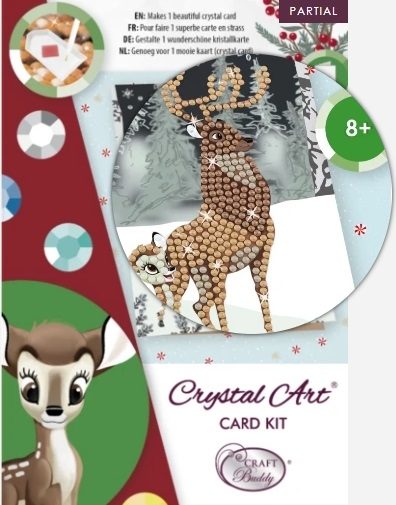 Bambi and Son 10 x 15cm Crystal Art Card
