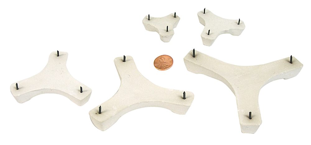 Ceramic Star Stilt With 4-1/2 Inches Between Pins For Kiln Firing of Ceramic and Pottery Pieces Pkg/3 