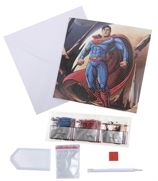 CCK-DCU301 Superman DC Series Crystal Art Card Kit Contents