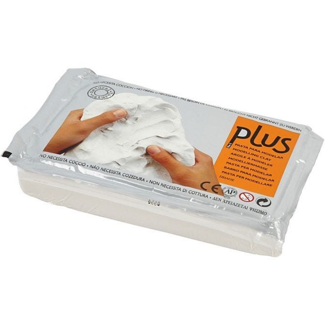 CH789050 Self Hardening Modelling Clay - White 1kg