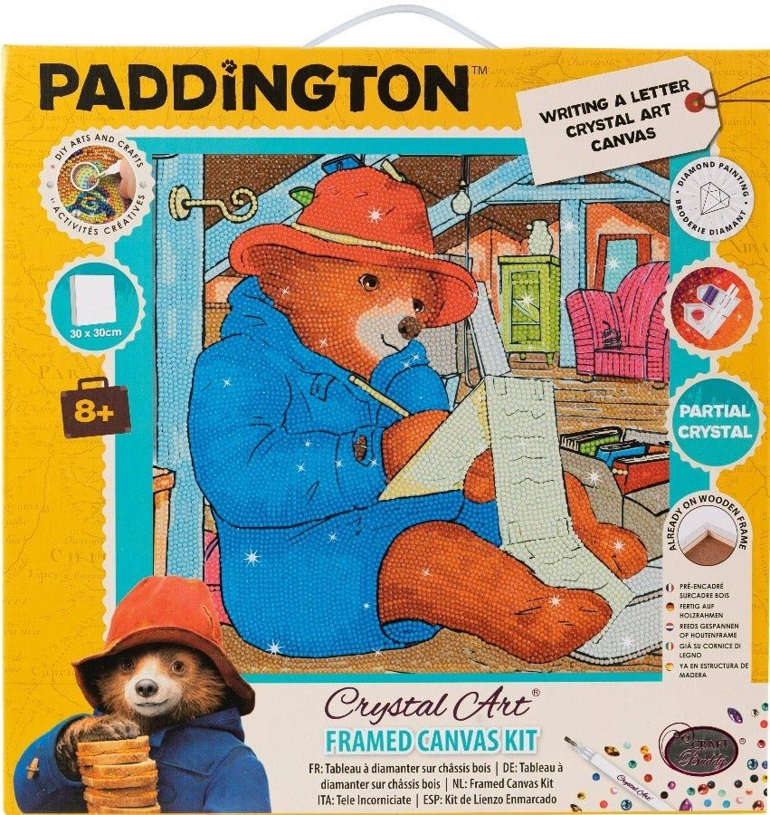 CAK-PDB701M Paddington Writing a Letter Crystal Art Canvas Kit Boxed