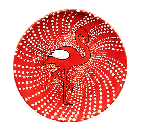 Dotty Flamingo Plate
