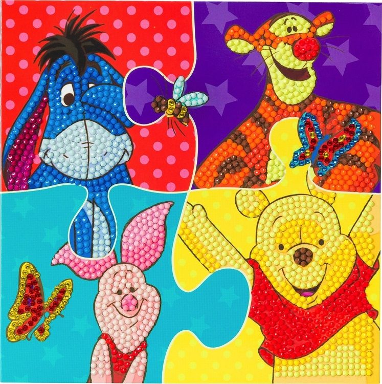 Winnie the Pooh Puzzle - Disney Crystal Art Card Kit