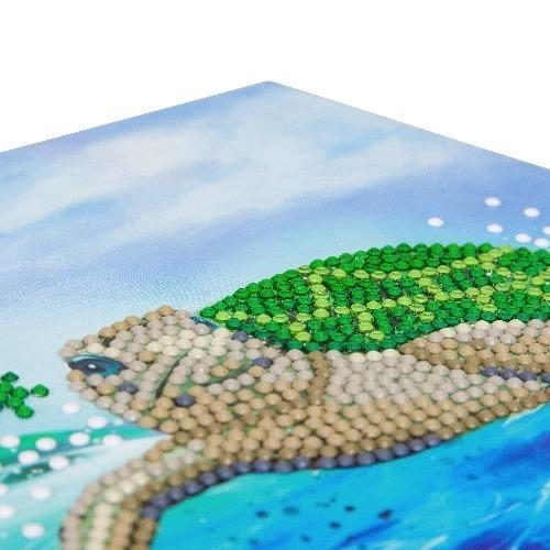 Turtle Paradise 18 x 18cm - Crystal Art Card Kit