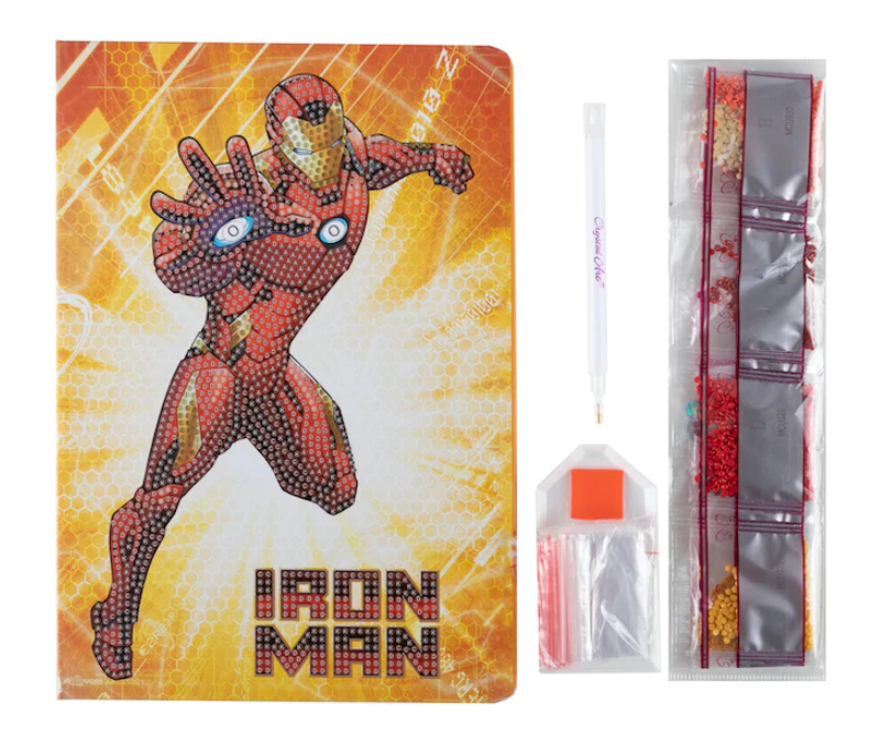 Iron Man 18 x 26cm Crystal Art Notebook Kit