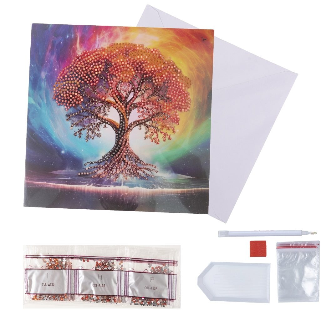 Tree of Life- Crystal Art Card Kit 18cm