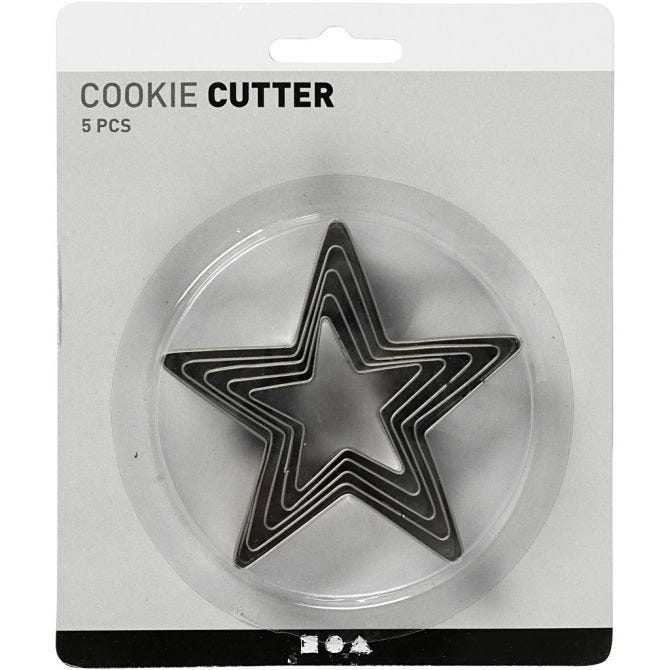 CH782881 Star Clay Cookie Cutters 8cm Modelling Clay Tools in pack