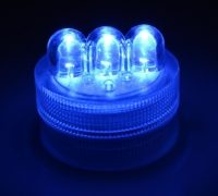Blue LED Triple Bulb Twist Light