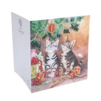CCK-XM136 Magic of Christmas- Crystal Art Card Craft Kit open view