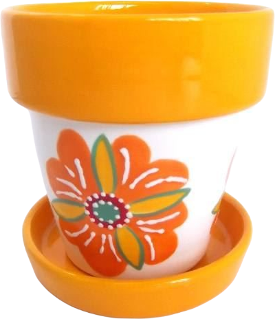 Small Flower Pot with Saucer 