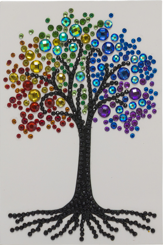Rainbow Tree - Crystal Art Card 10 x 15cm