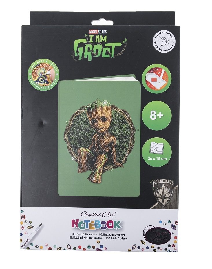 CANJ-MCU922 Groot- Crystal Art Notebook Kit packaging