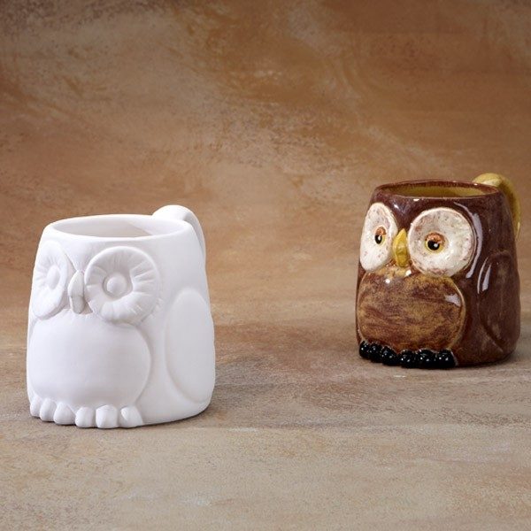 4150 Owl Mug- Unpainted Ceramic Blank Bisqueware Paint Your Own Pottery 2