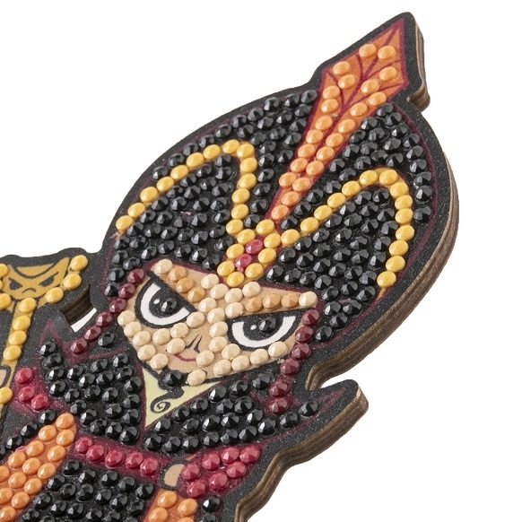 CAFGR-DNY032 Jafar - Disney Crystal Art Buddy Kit closeup complete
